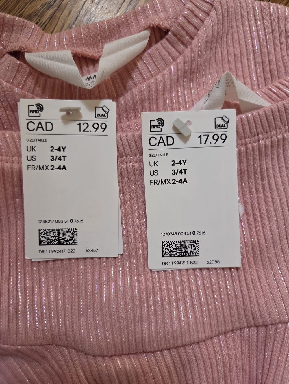 đź’– H&M Shimmery Pink 2-Piece Set | Flare Sleeve Top + Skirt | 2T (Fits 3T) NWOT - Picture 13 of 13